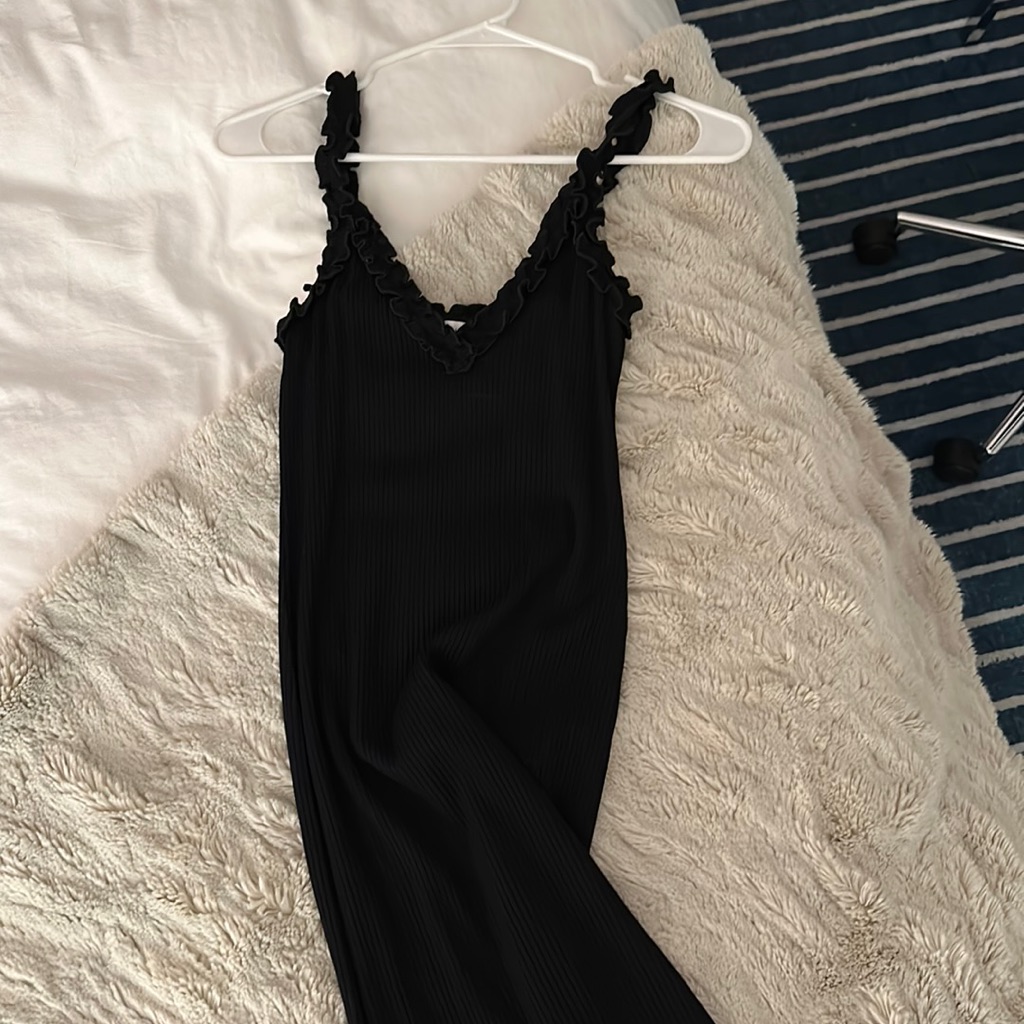 Aritzia Black Midi Dress